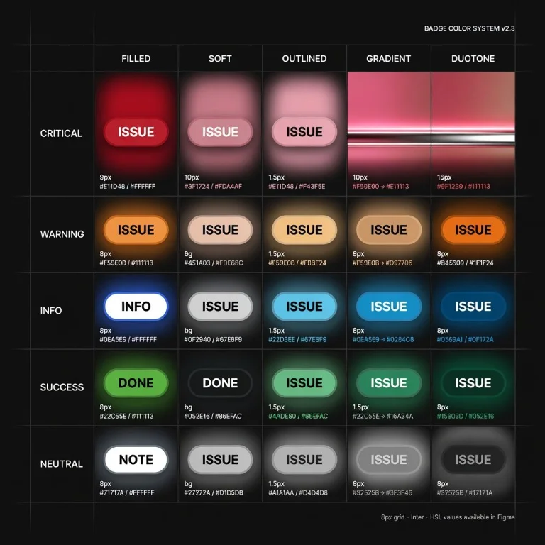 badge, color system, design system, dark mode