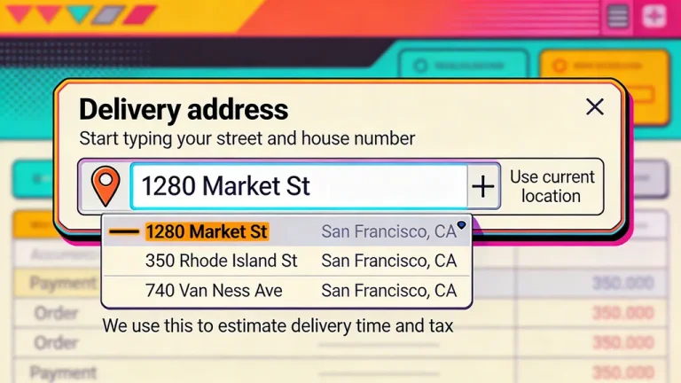 checkout, address, autocomplete, ecommerce, input