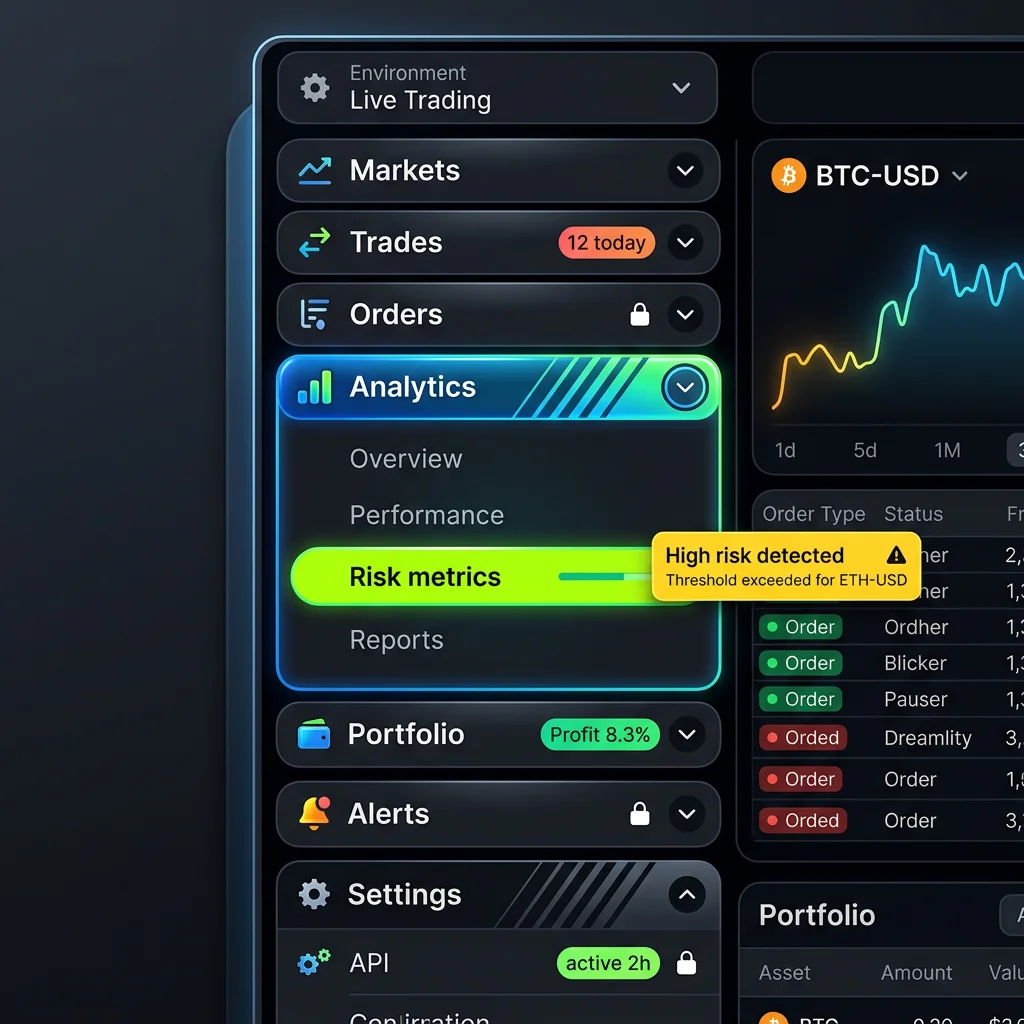 dashboard, trading, analytics, accordion, dark mode, widgets, charts