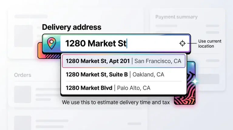 checkout, address, autocomplete, ecommerce, input