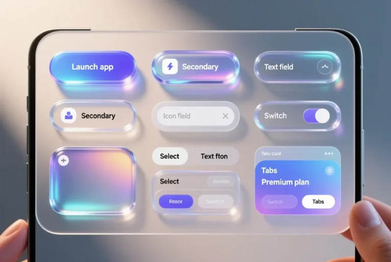 ui kit, liquid glass, mobile, design system