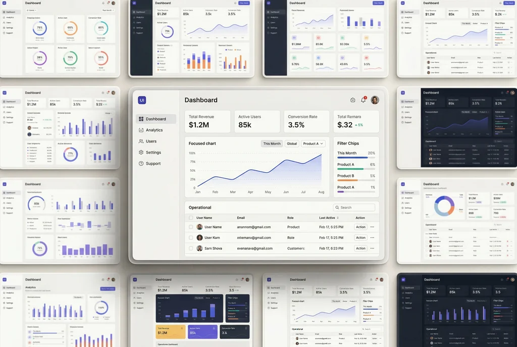 dashboard, ui, saas, gallery