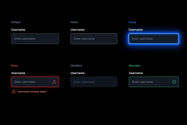 input, dark mode, ui, neon glow