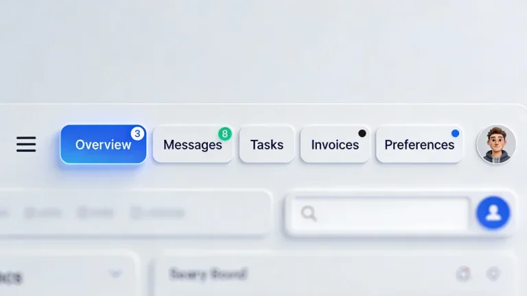 saas, tabs, badge, dashboard, light theme