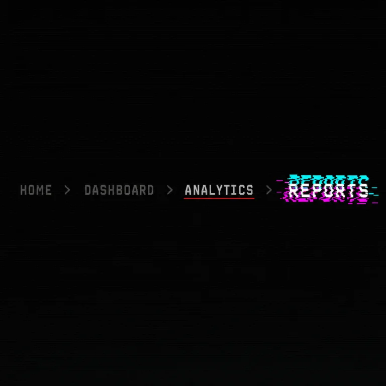 breadcrumb, brutalist, glitch, ui