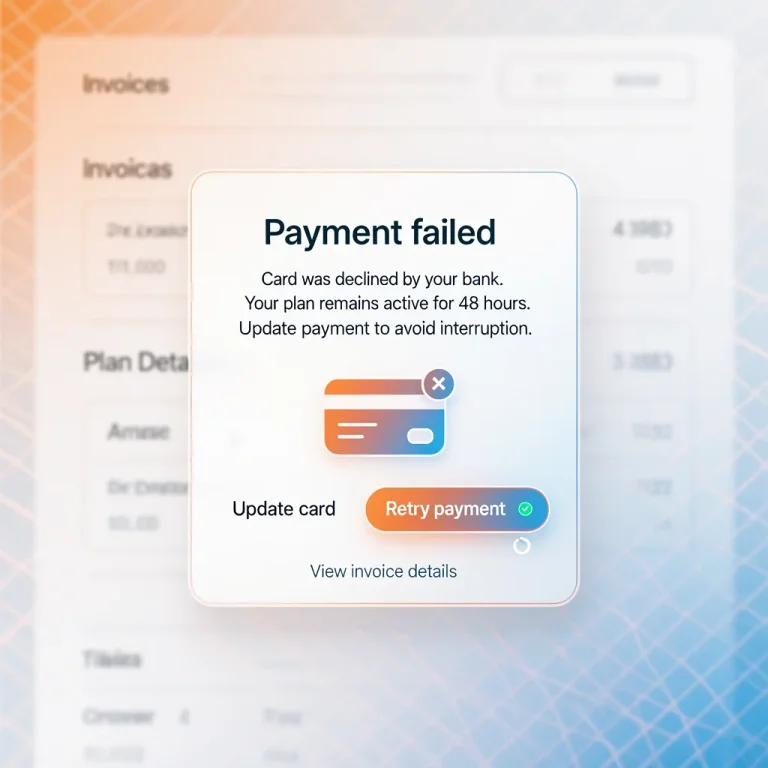 dialog, payment, retry, error, credit card
