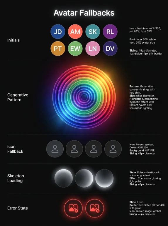 avatar, fallback, design, ui
