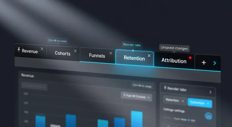 saas, dashboard, tabs, analytics, workspace