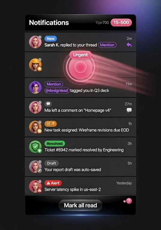 notification, mobile, badges, dark