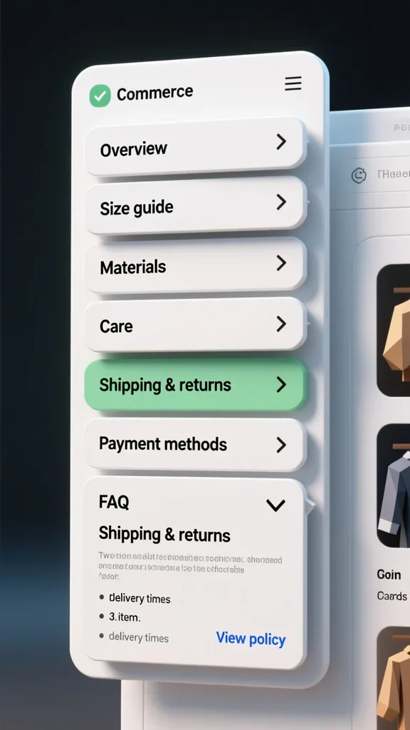 accordion, ecommerce, ui, panel, details