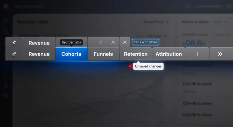 saas, analytics, dashboard, tabs, workspace