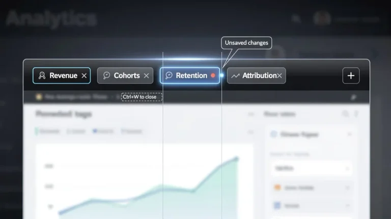 saas, analytics, dashboard, tabs, workspace