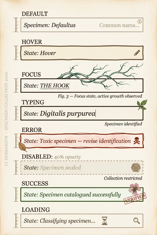 input, botanical, vintage, illustration