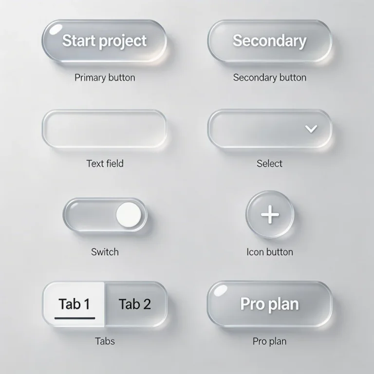 ui kit, liquid glass, mobile design, premium