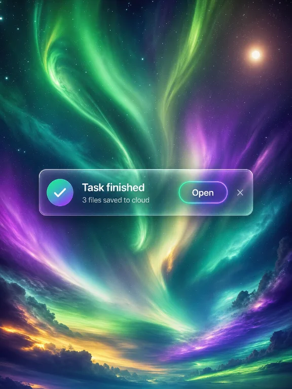 glassmorphism, aurora, card, premium, ui